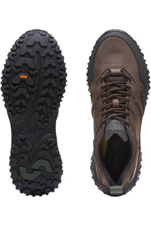 Clarks Mens ATL Walk Go Waterproof shoe in Dark Brown Leather