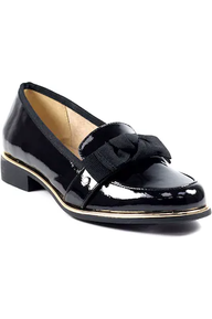 Lunar Elgin FLB 105 black patent ladies smart shoe
