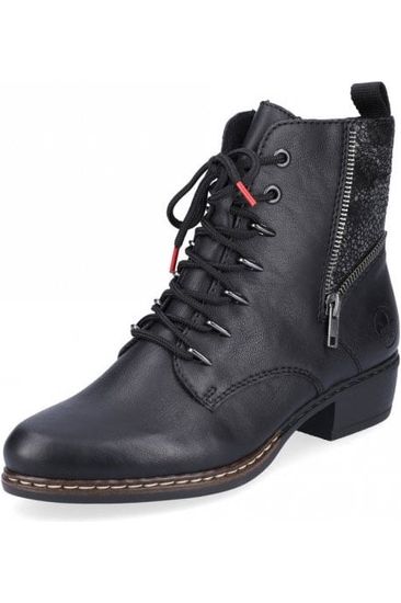 Rieker Y0800 - 00 Black lace up boot