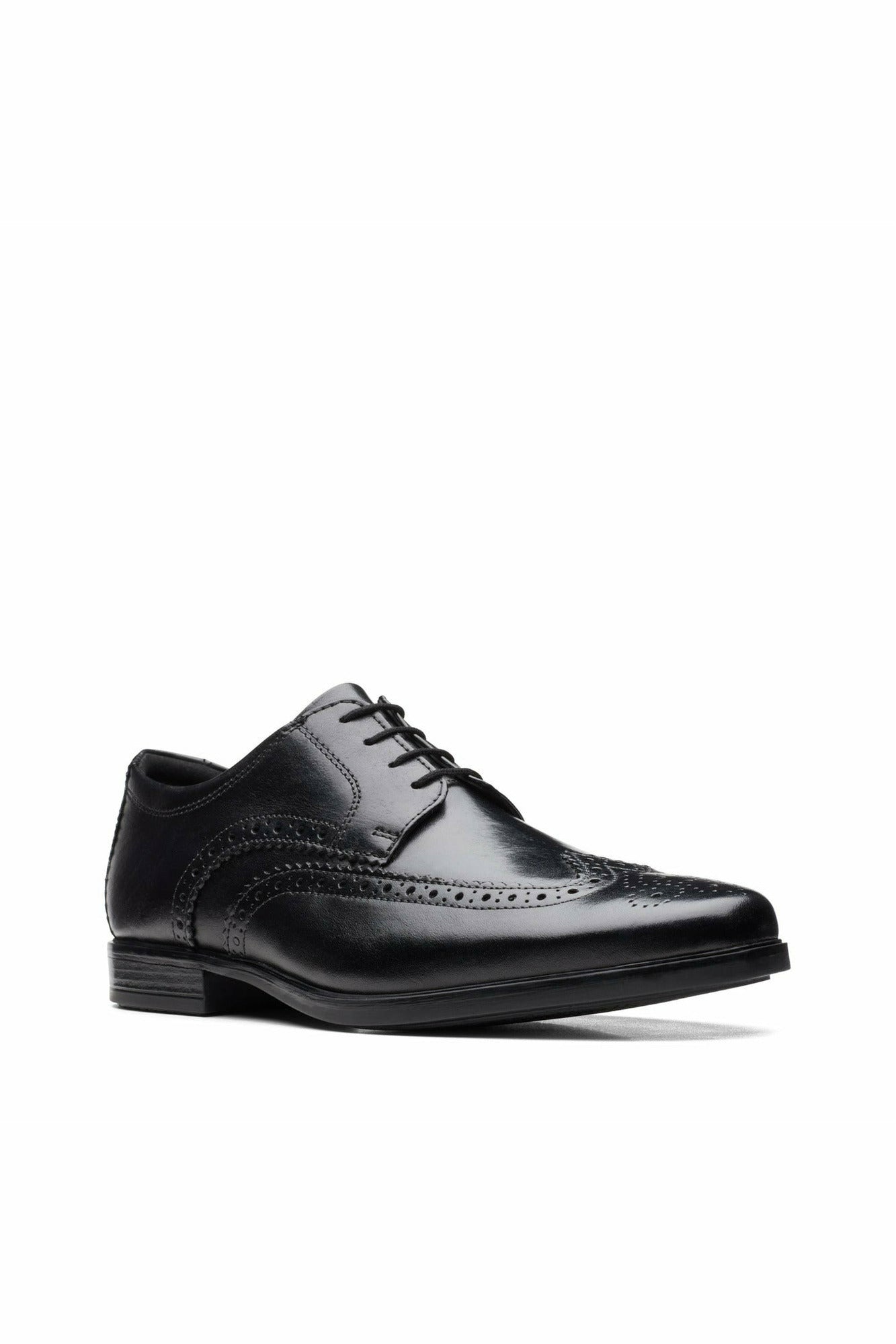 Clarks Howard Wing black leather