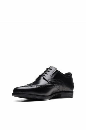 Clarks Howard Wing black leather