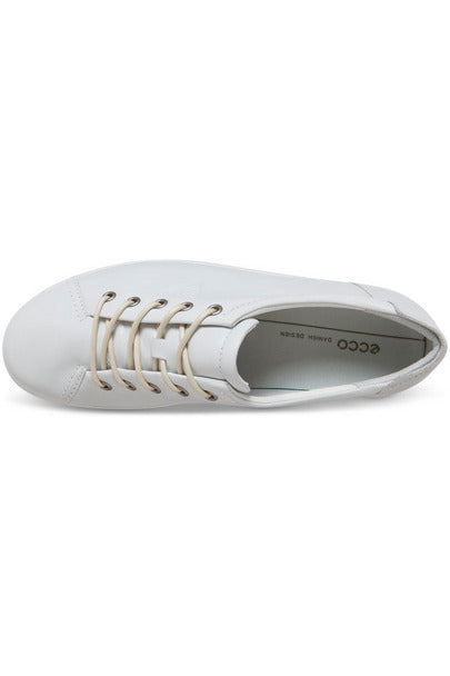 ECCO Womens Soft 2.0 206503 01007 in White Leather