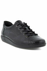 ECCO Soft 206503-21001 Black Leather Croc