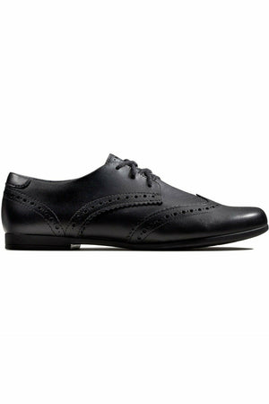 Clarks Scala Lace Youth Black Leather