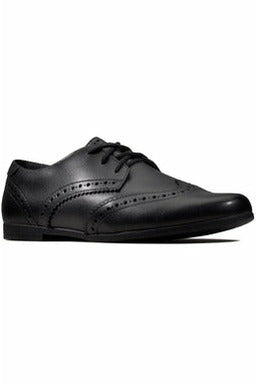 Clarks Scala Lace Youth Black Leather