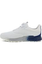 Ecco Mens 102954-60616 golf shoes in white leather