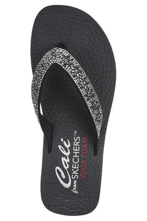 Skechers 119638 Vinyasa Wild Daisies sandal in Black