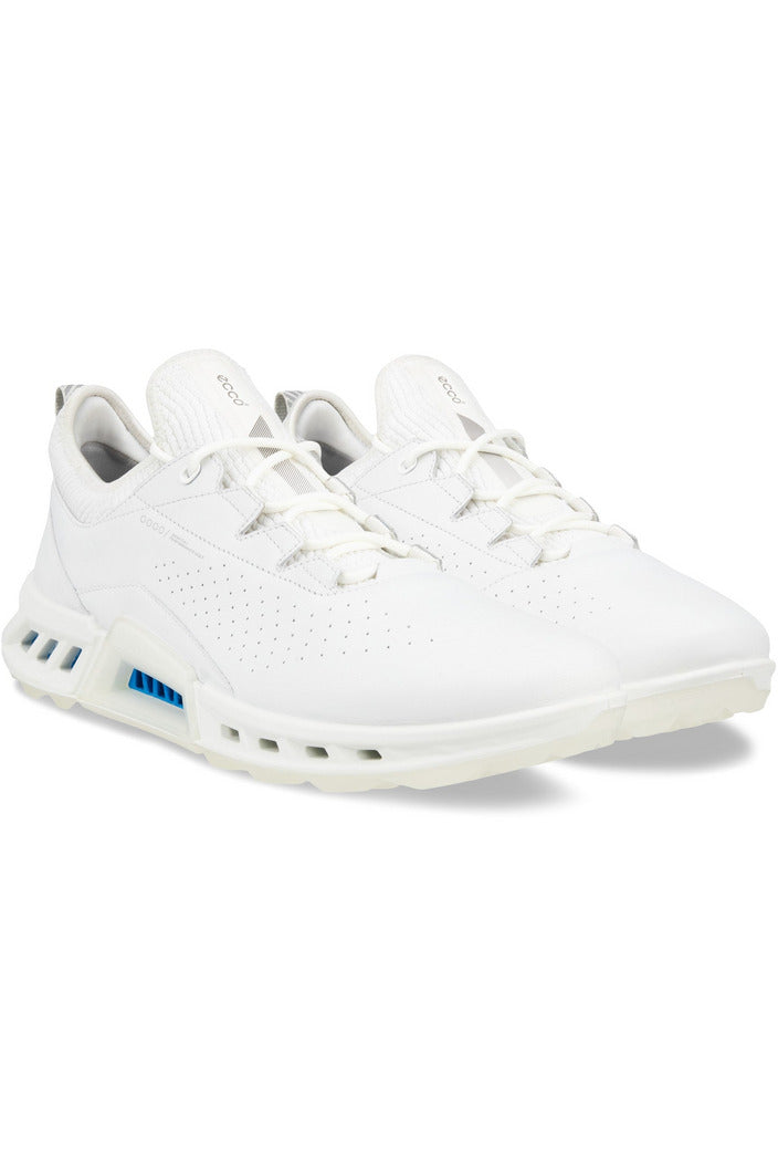 Ecco 130404-01007 Męskie buty do golfa z białej skóry