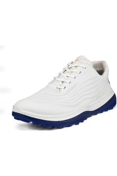Ecco 132264-11007 Mens White leather Golf shoes