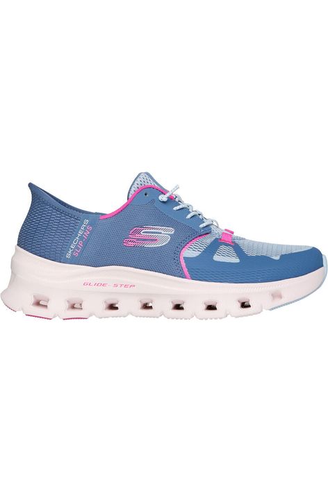 Skechers Ladies 150420 GLIDE-STEP PRO in Slate/Pink