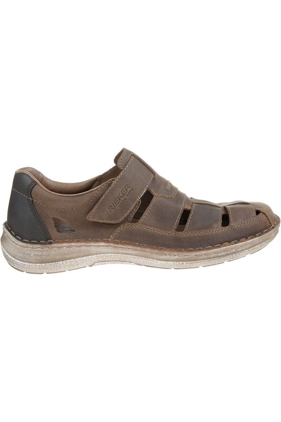 Rieker Mens Leather Fisherman Sandal 03078-25 Brown