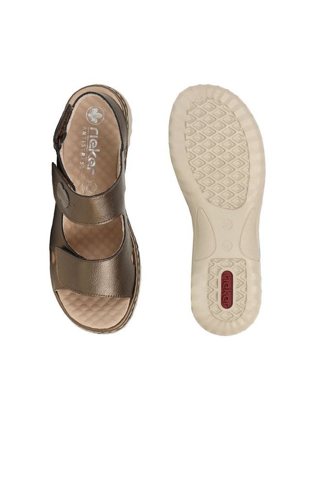 Rieker ladies sandal 60462-90 in Bronze