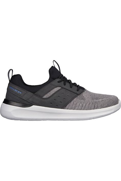 Black and gray skechers shop