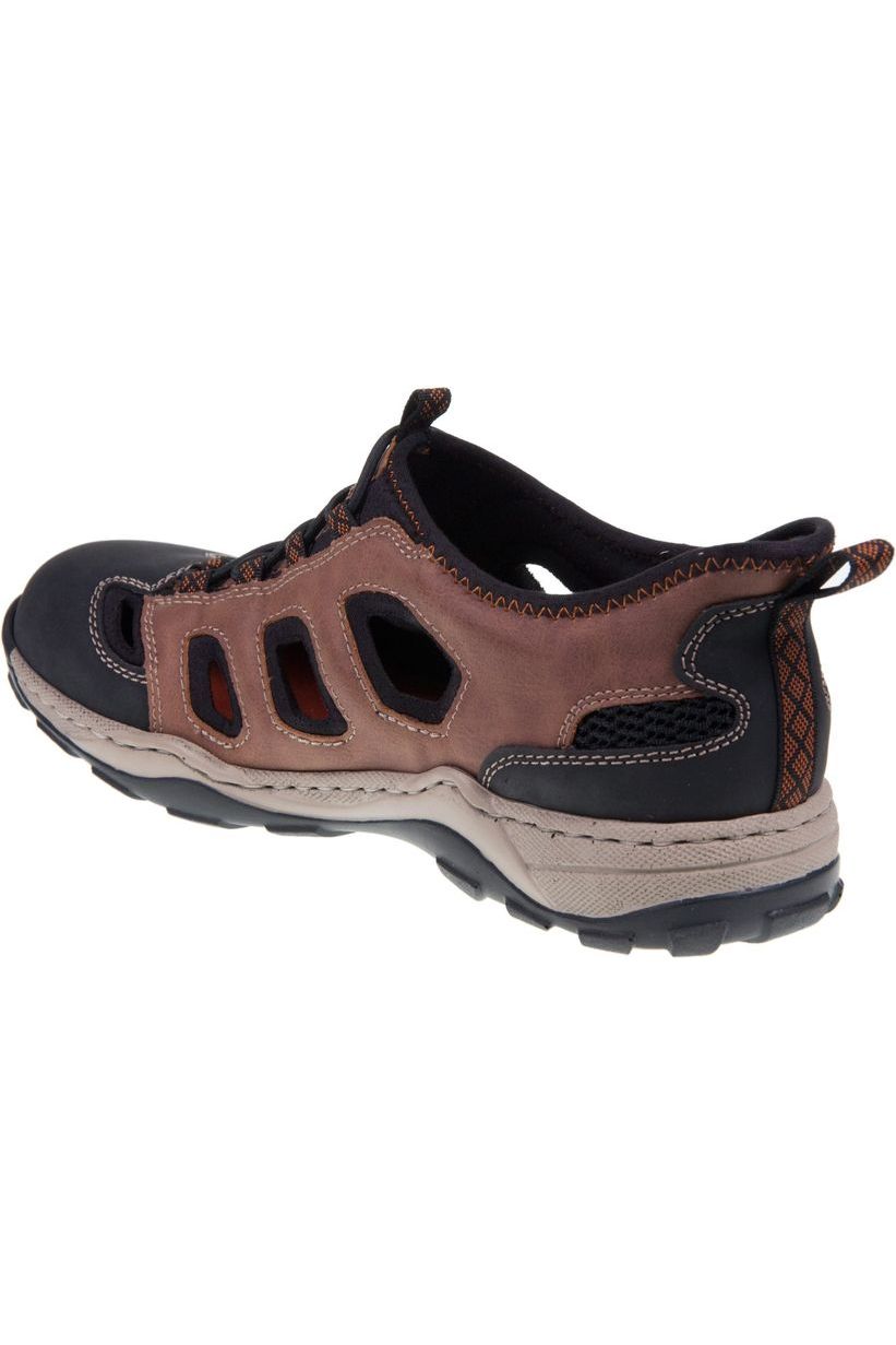 Rieker mens 08078-24 covered toe sandal in Tan