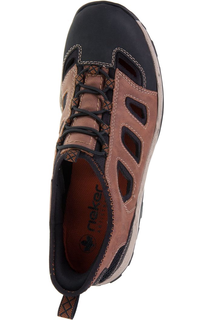 Rieker mens 08078-24 covered toe sandal in Tan