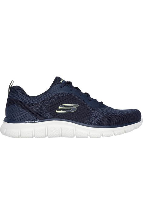 Skechers Mens 232699 TRACK GLENDOR in Navy/Lime