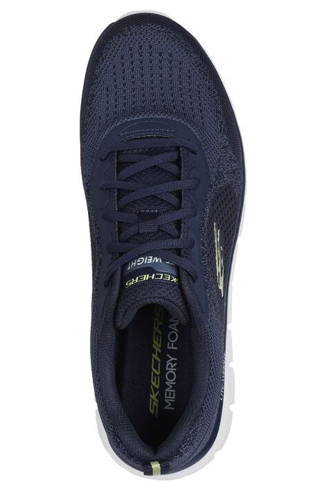 Skechers Mens 232699 TRACK GLENDOR in Navy/Lime