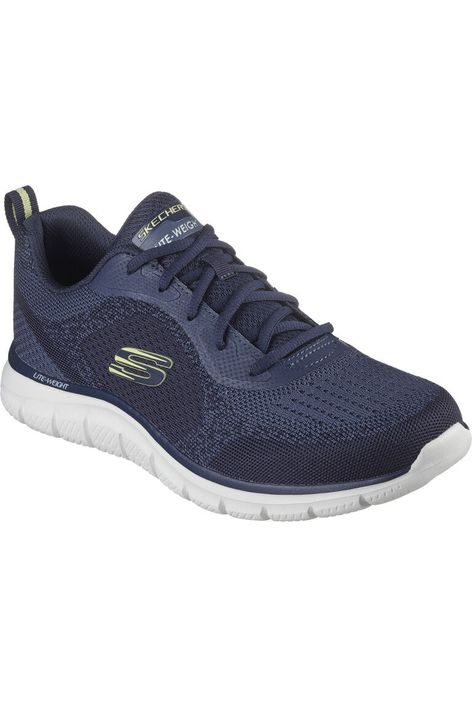 Skechers Mens 232699 TRACK GLENDOR in Navy/Lime