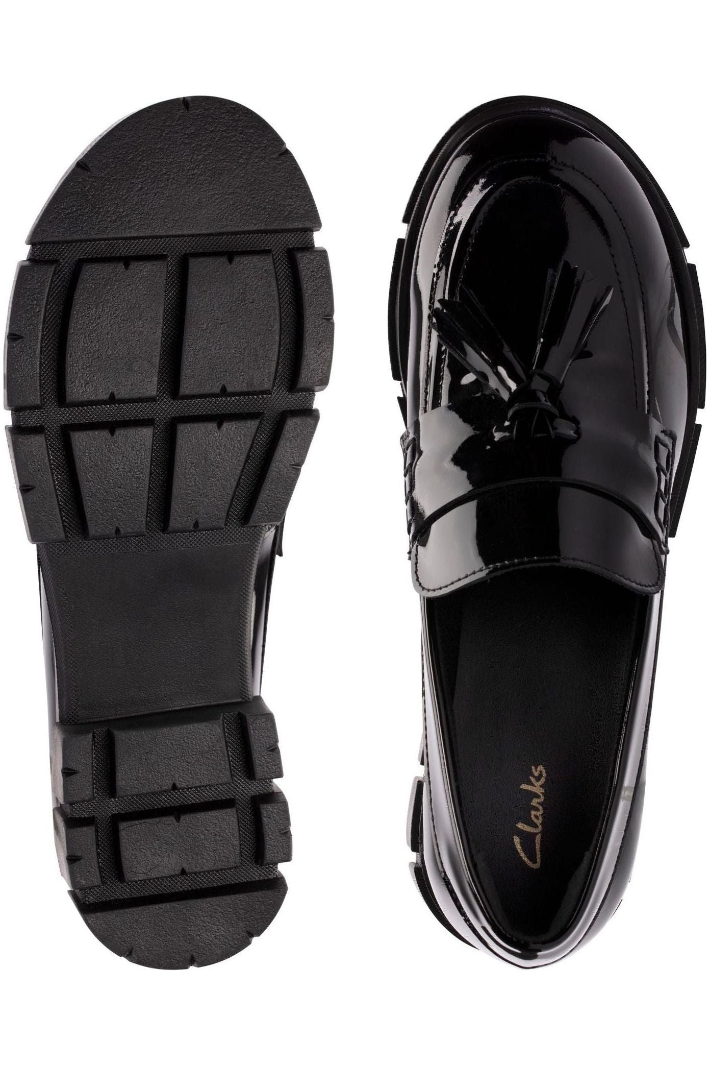 Clarks Teala Loafer in Black Patent