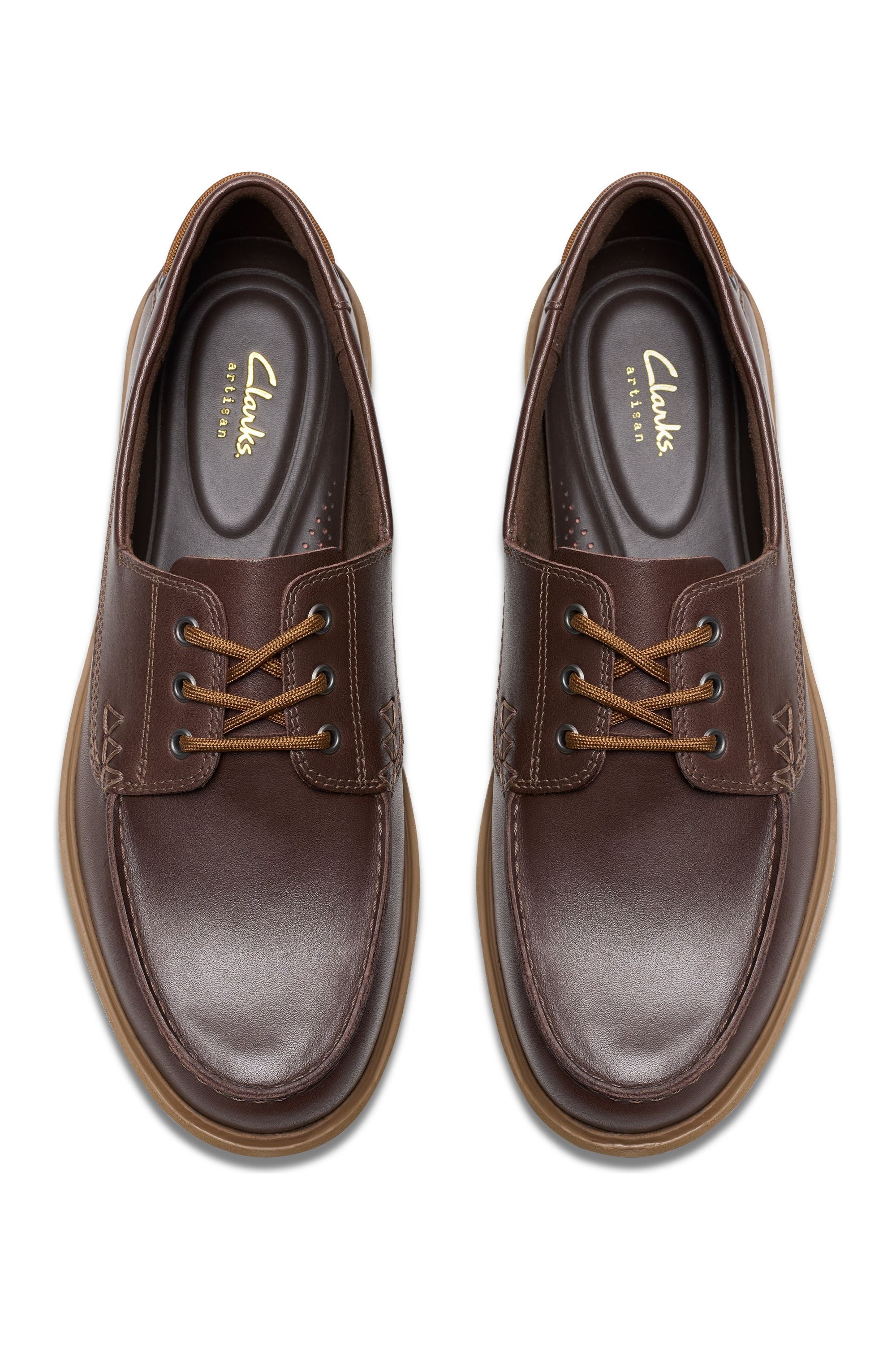 Clarks Bratton Boat in Dark Brown Leather