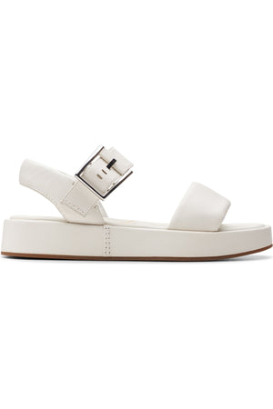 Clarks Alda Strap in Off White Leather