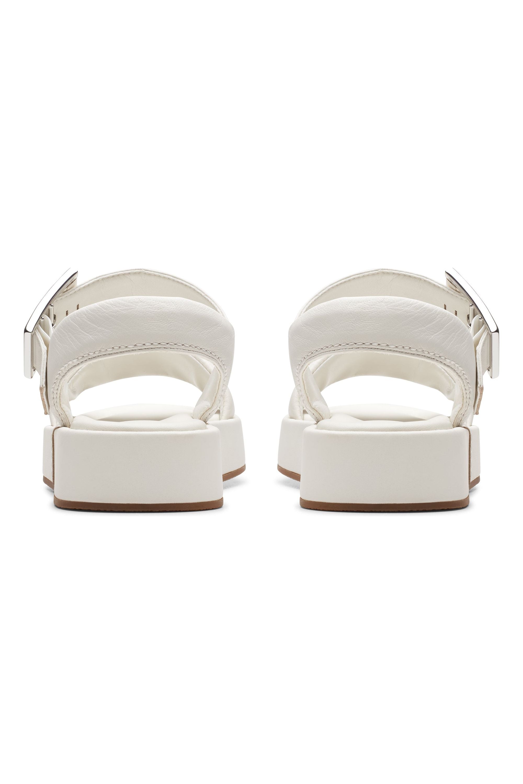 Clarks Alda Strap in Off White Leather