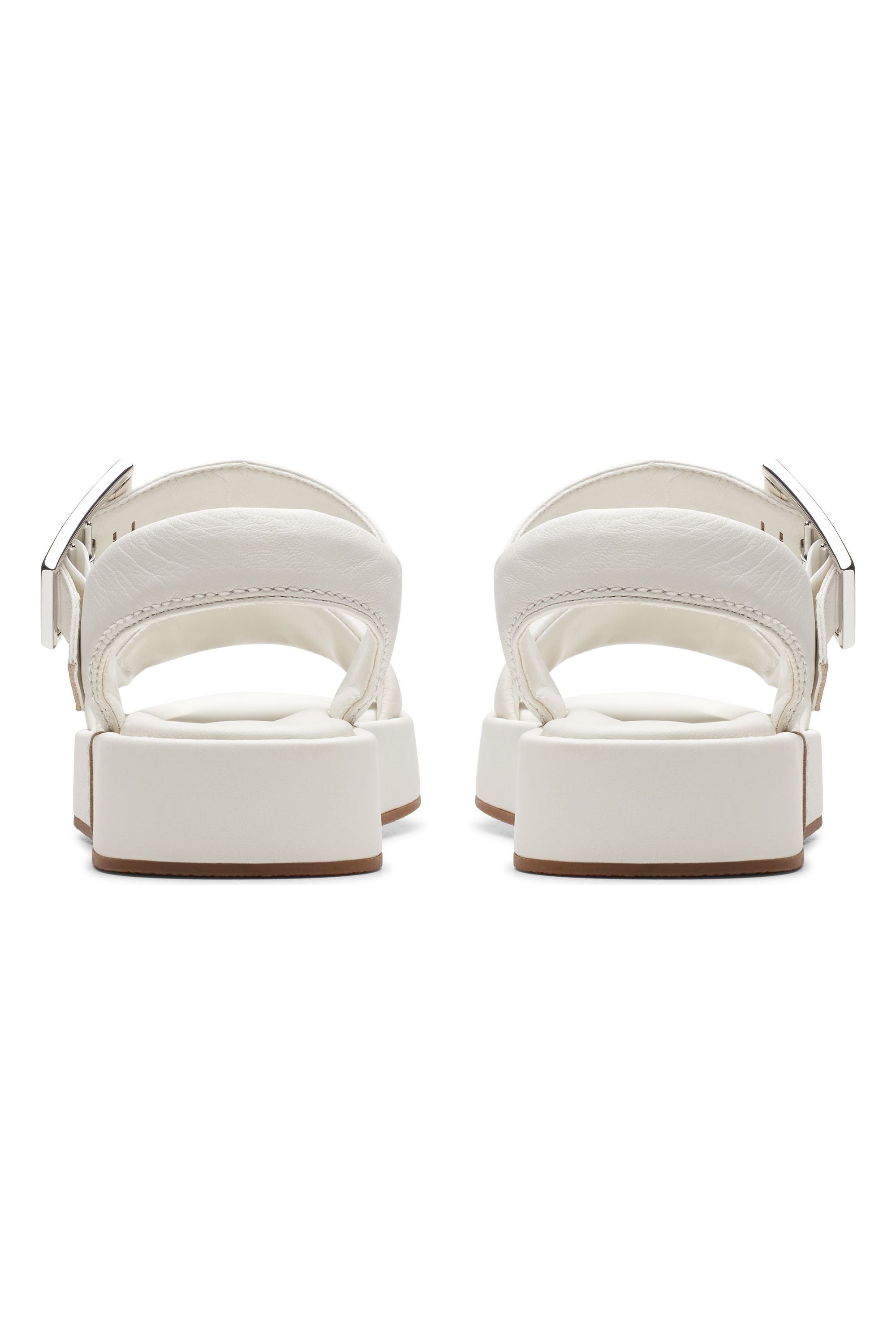 Clarks Alda Strap in Off White Leather