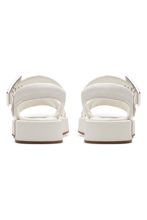 Clarks Alda Strap in Off White Leather