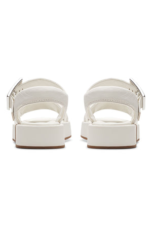 Clarks Alda Strap in Off White Leather