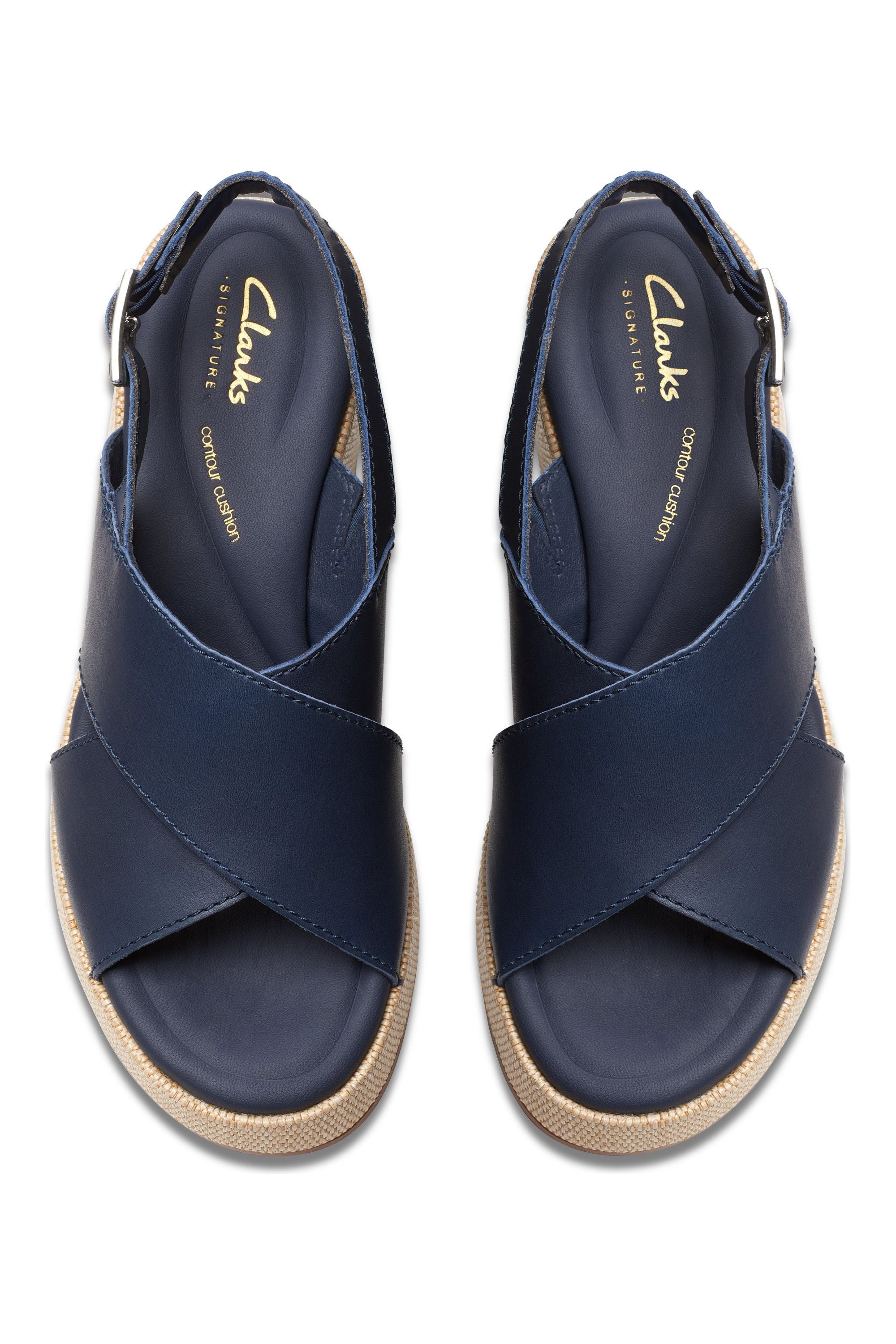 Clarks Manon Wish in Navy Leather
