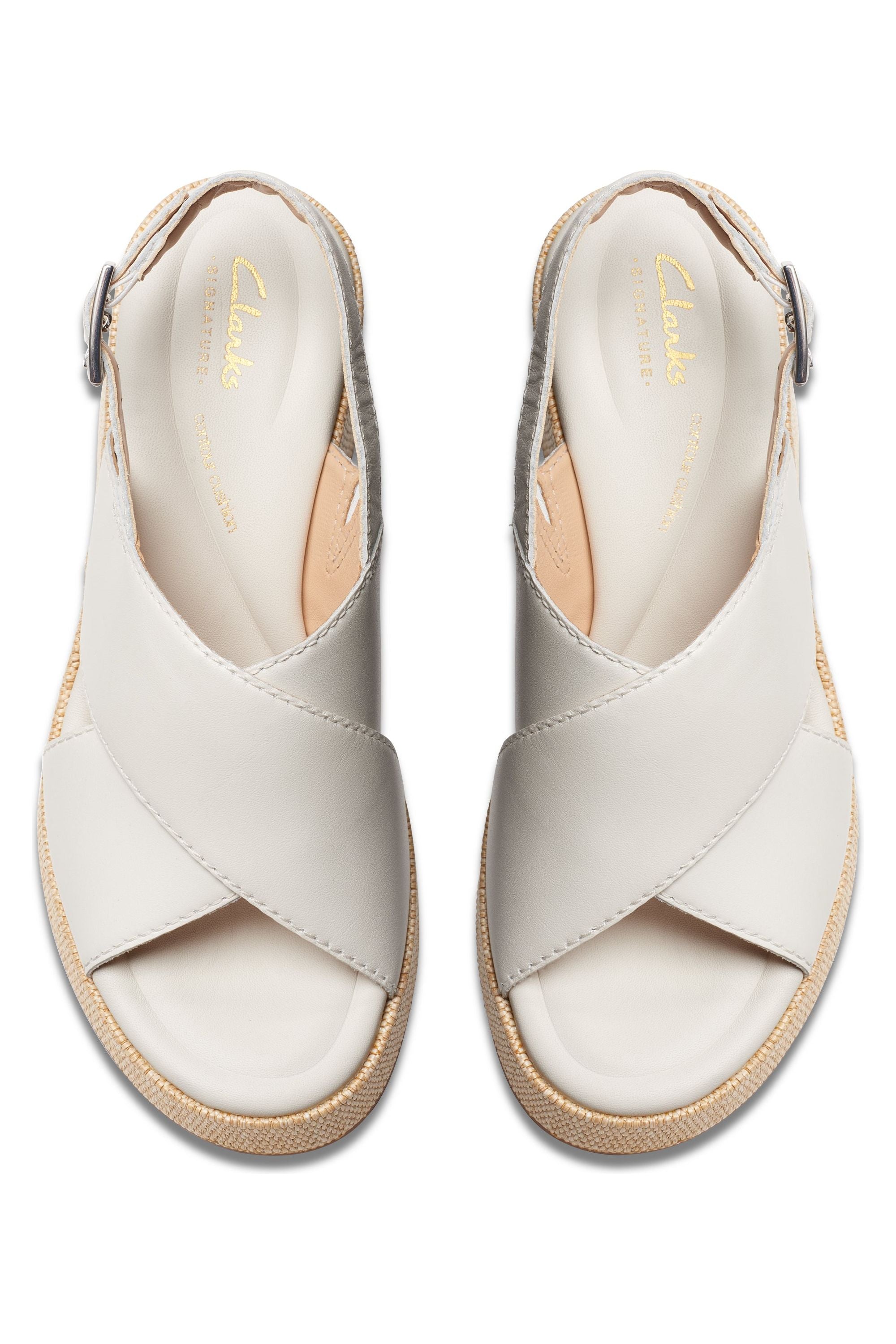 Clarks Manon Wish in Off White Leather