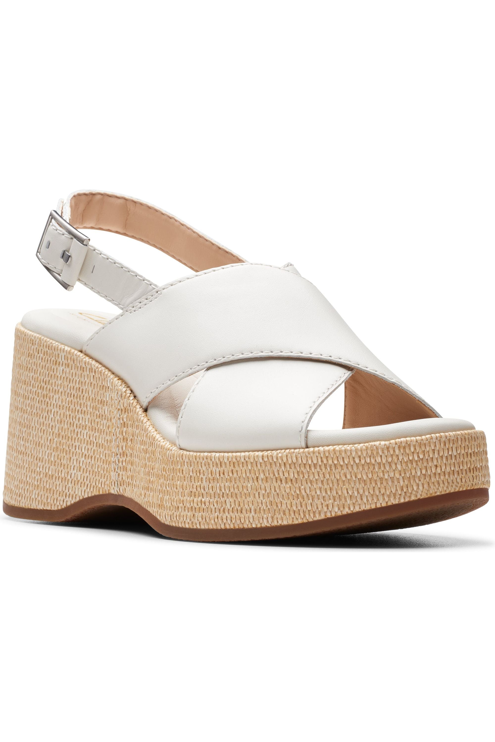 Clarks Manon Wish in Off White Leather