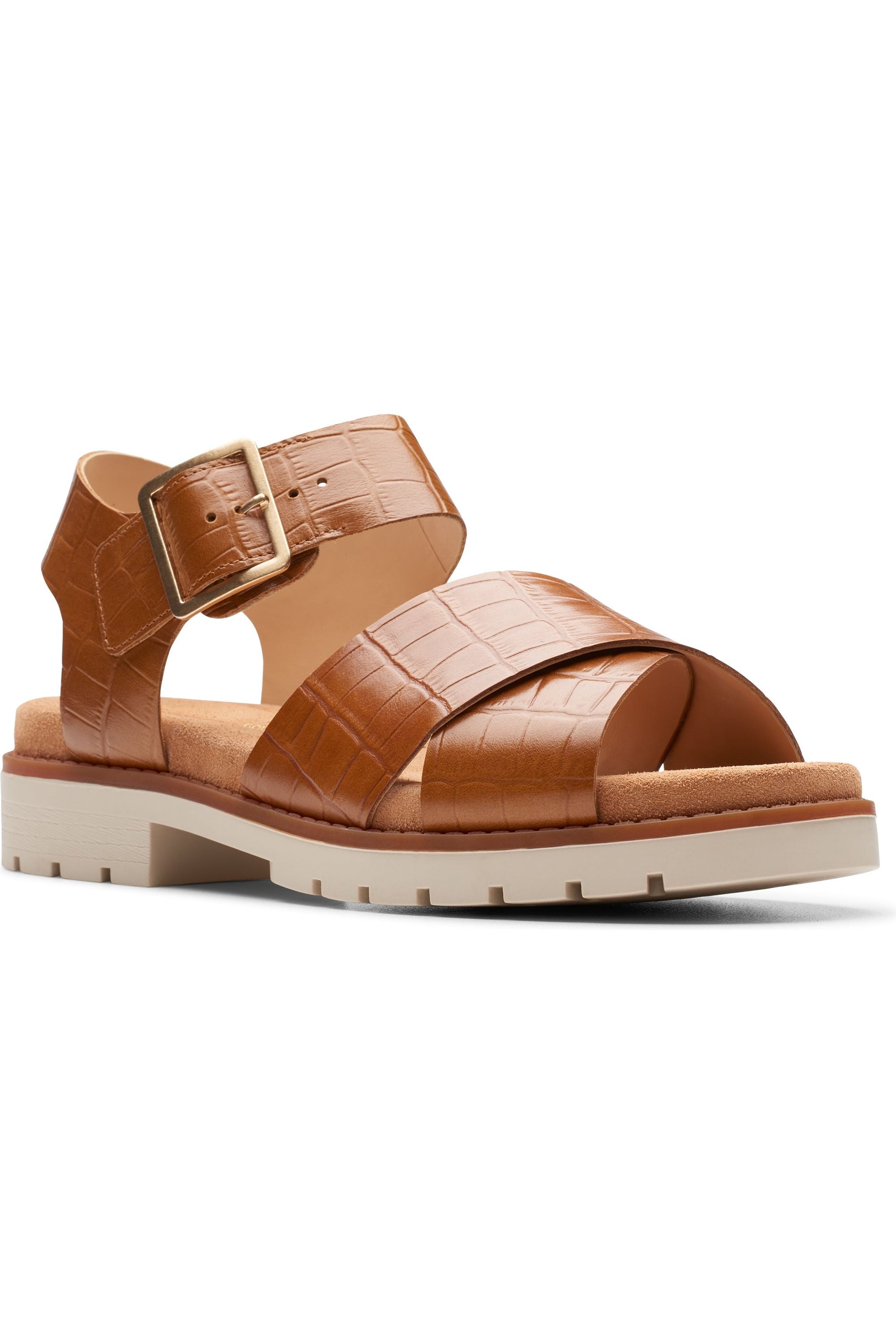 Clarks Orinoco Cross tan interest sandal