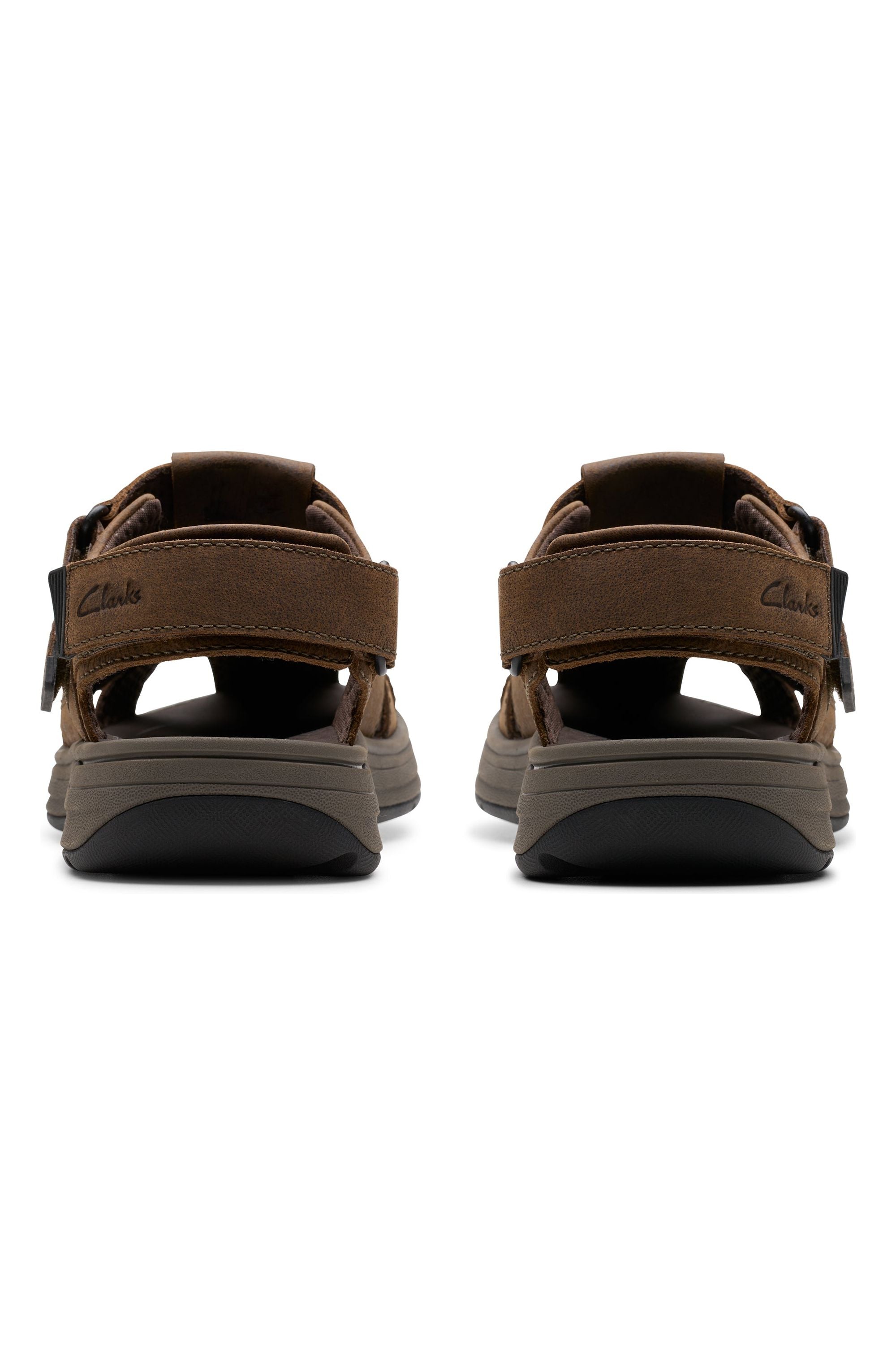 Clarks Saltway Cove sandal in Dark Brown Leather