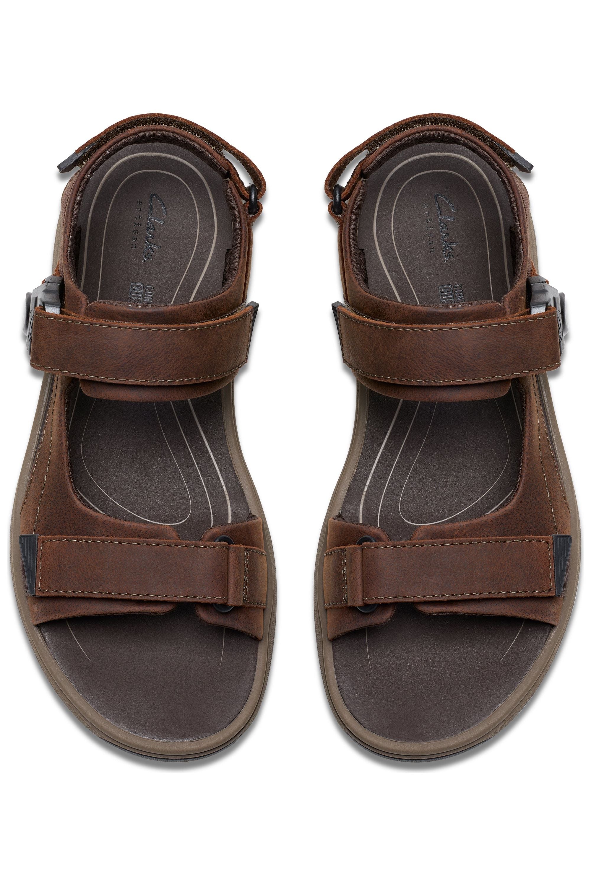 Clarks Saltway Trail sandal in dark brown leather
