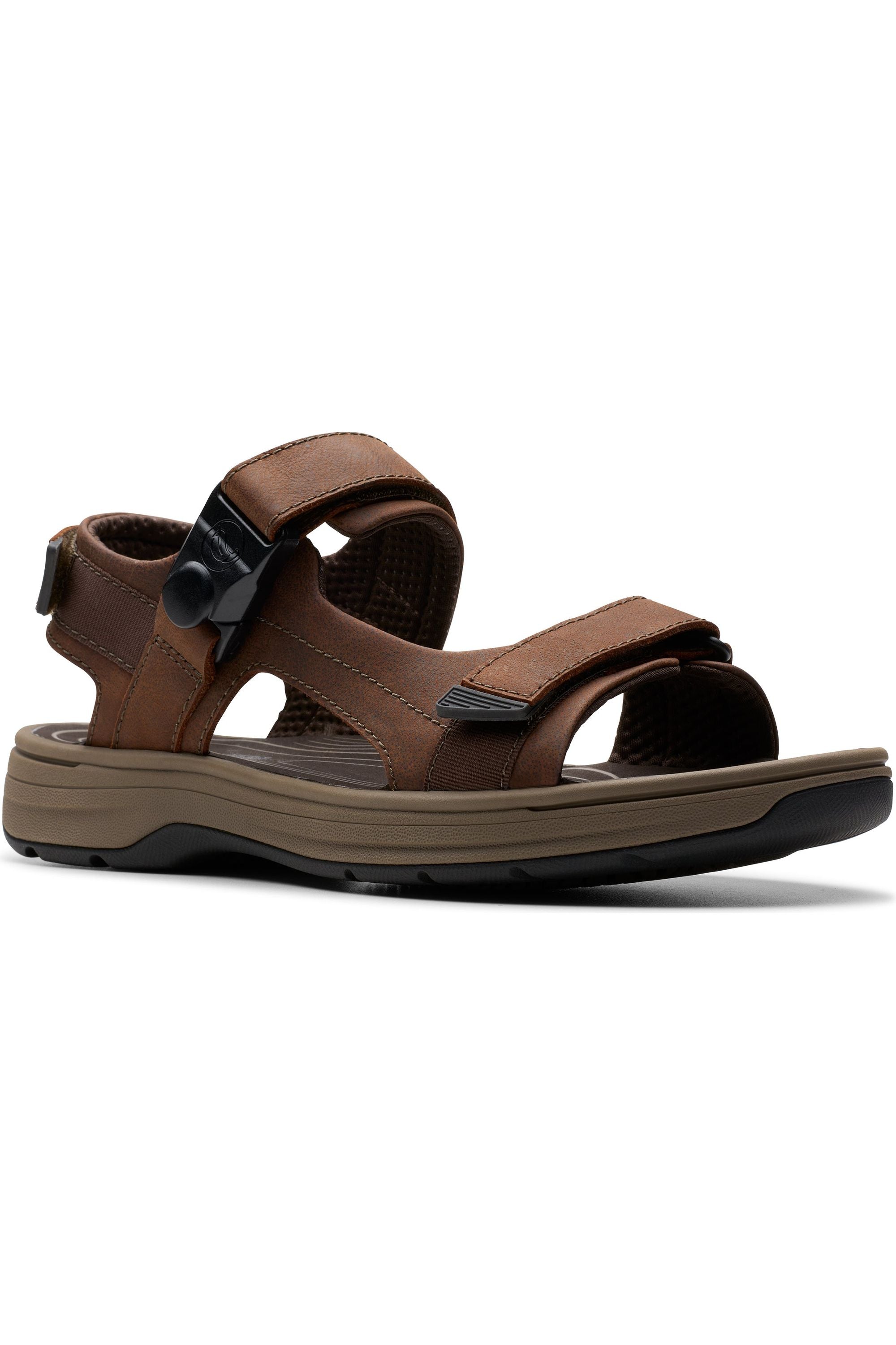 Clarks Saltway Trail sandal in dark brown leather