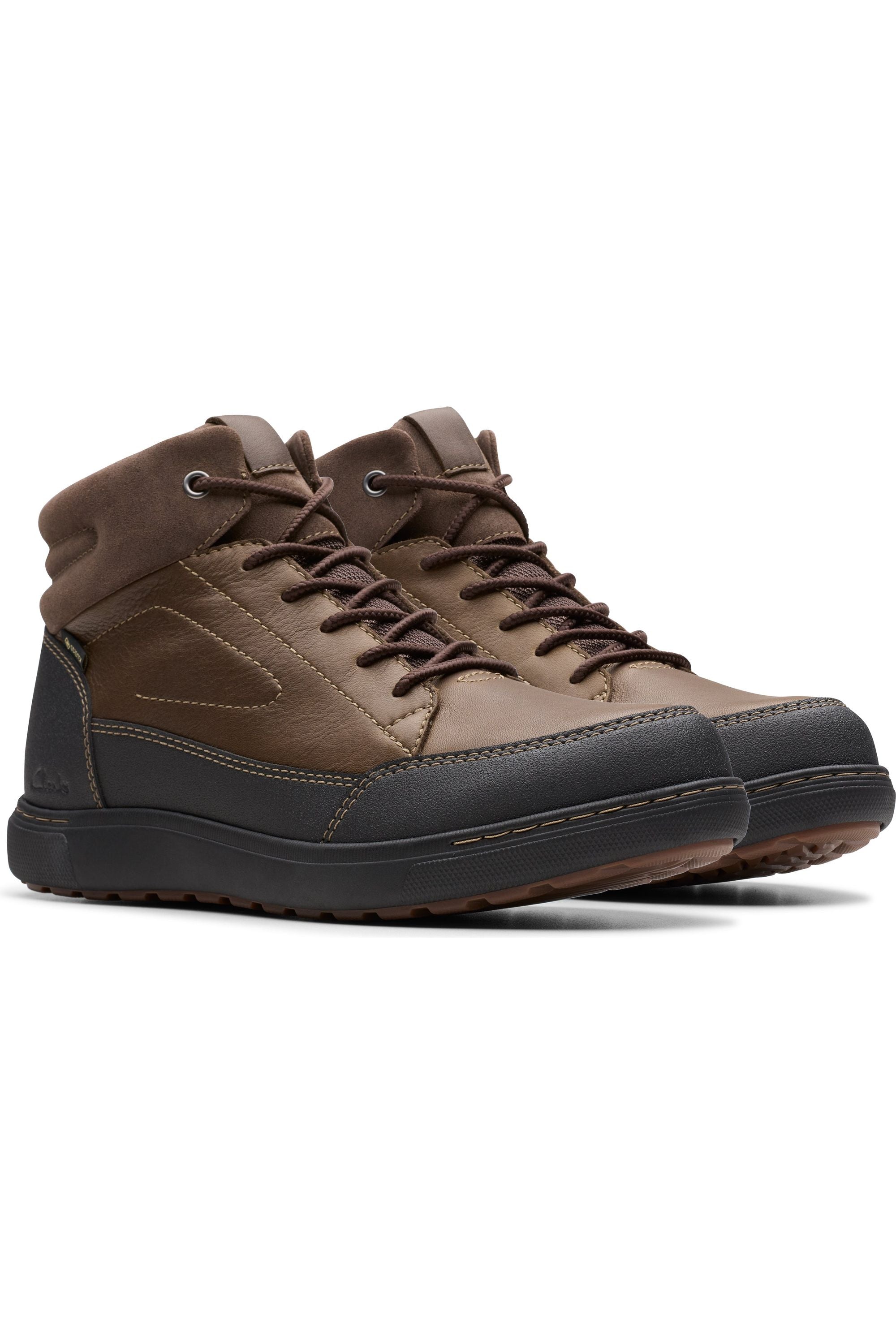 Clarks Mapstone Hi GTX waterproof in Dark Brown Meeks Shoes