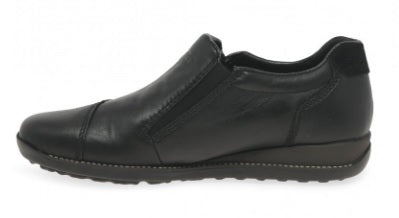 Rieker Shoes 44287-00 black slip on waterproof shoe