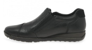 Rieker Shoes 44287-00 black slip on waterproof shoe