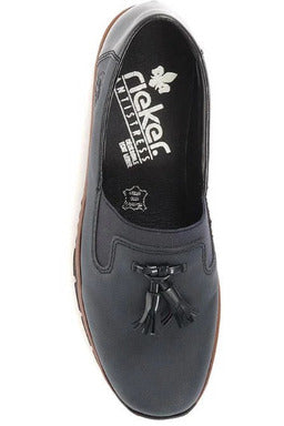 Rieker ladies slip on shoe 53751-14 navy