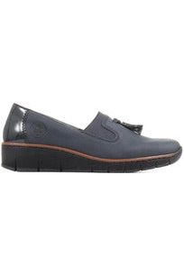 Rieker ladies slip on shoe 53751-14 navy