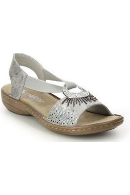 Rieker 60880-90 ladies sandals in Metallic