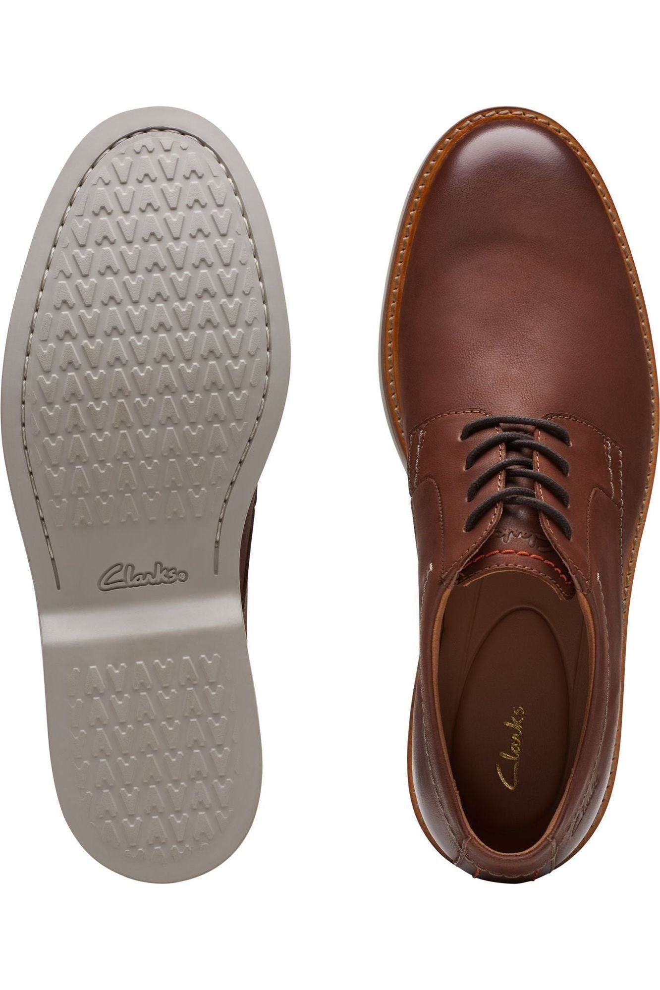 Clarks Atticus LTLace in Dark tan Leather