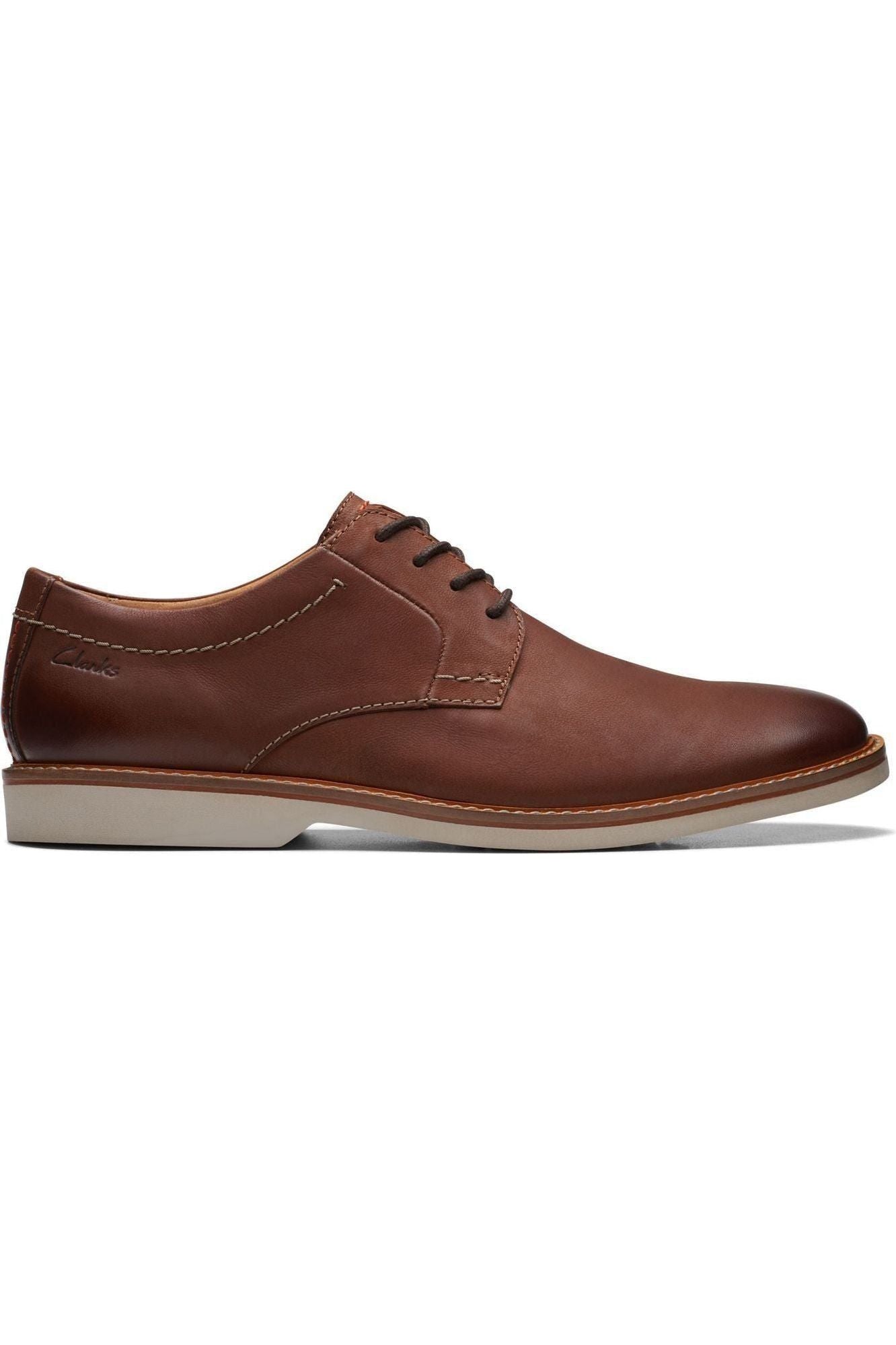 Clarks Atticus LTLace in Dark tan Leather JM Shoes Ltd