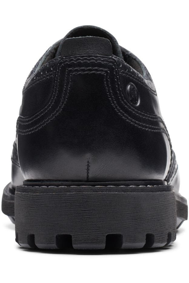 Clarks Mens Batcombe Far in Black Leather