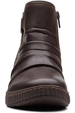 Clarks Ladies Boots CarolineOrchid in Dark Brown Leather