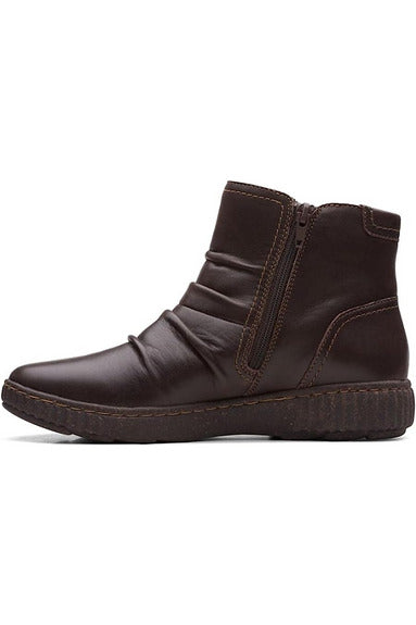 Clarks Ladies Boots CarolineOrchid in Dark Brown Leather