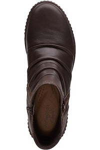 Clarks Ladies Boots CarolineOrchid in Dark Brown Leather
