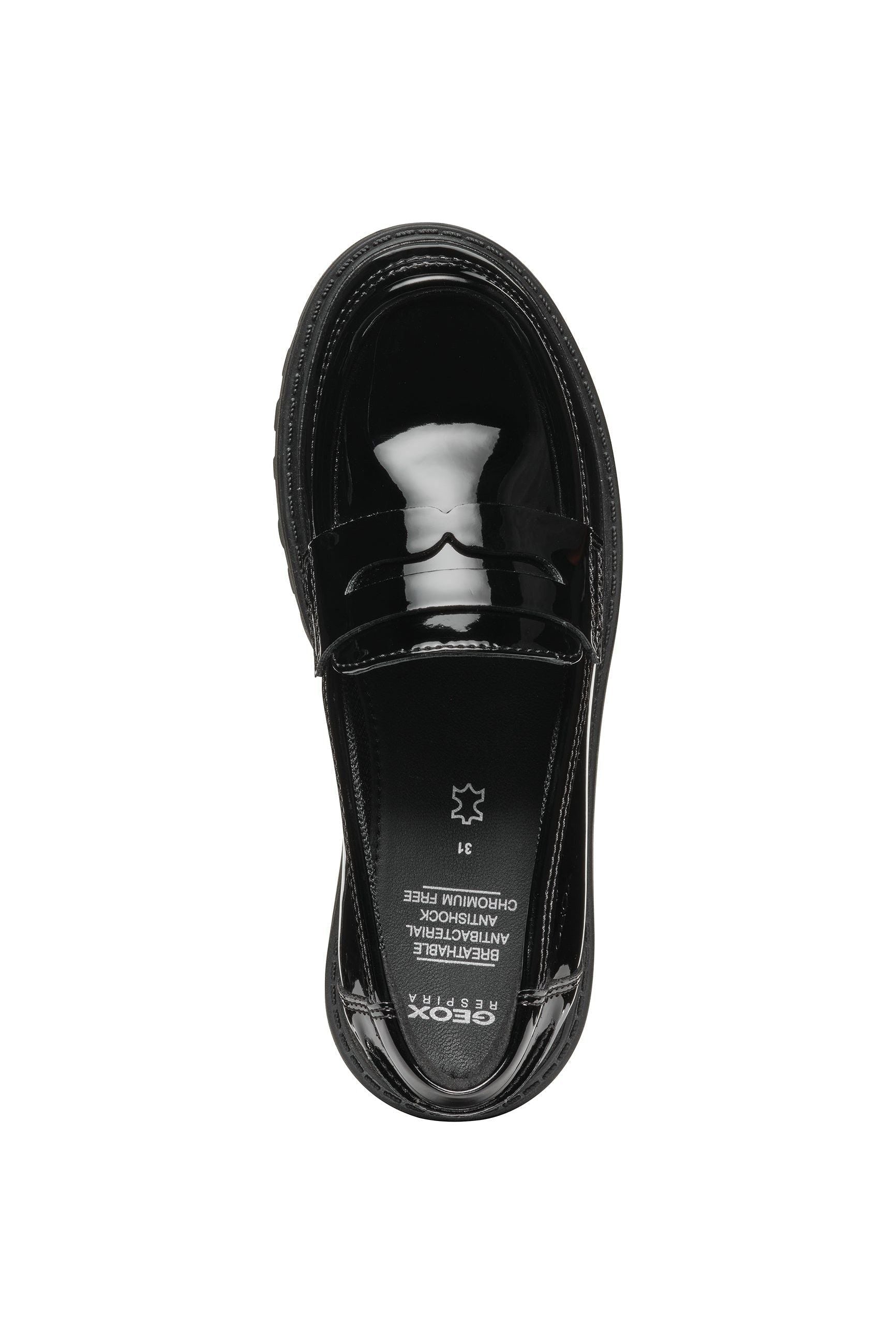 Geox J3620C J.Casey.G.C in Black Patent