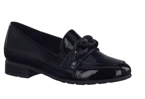 Jana 24260 Black patent wide fitting shoe